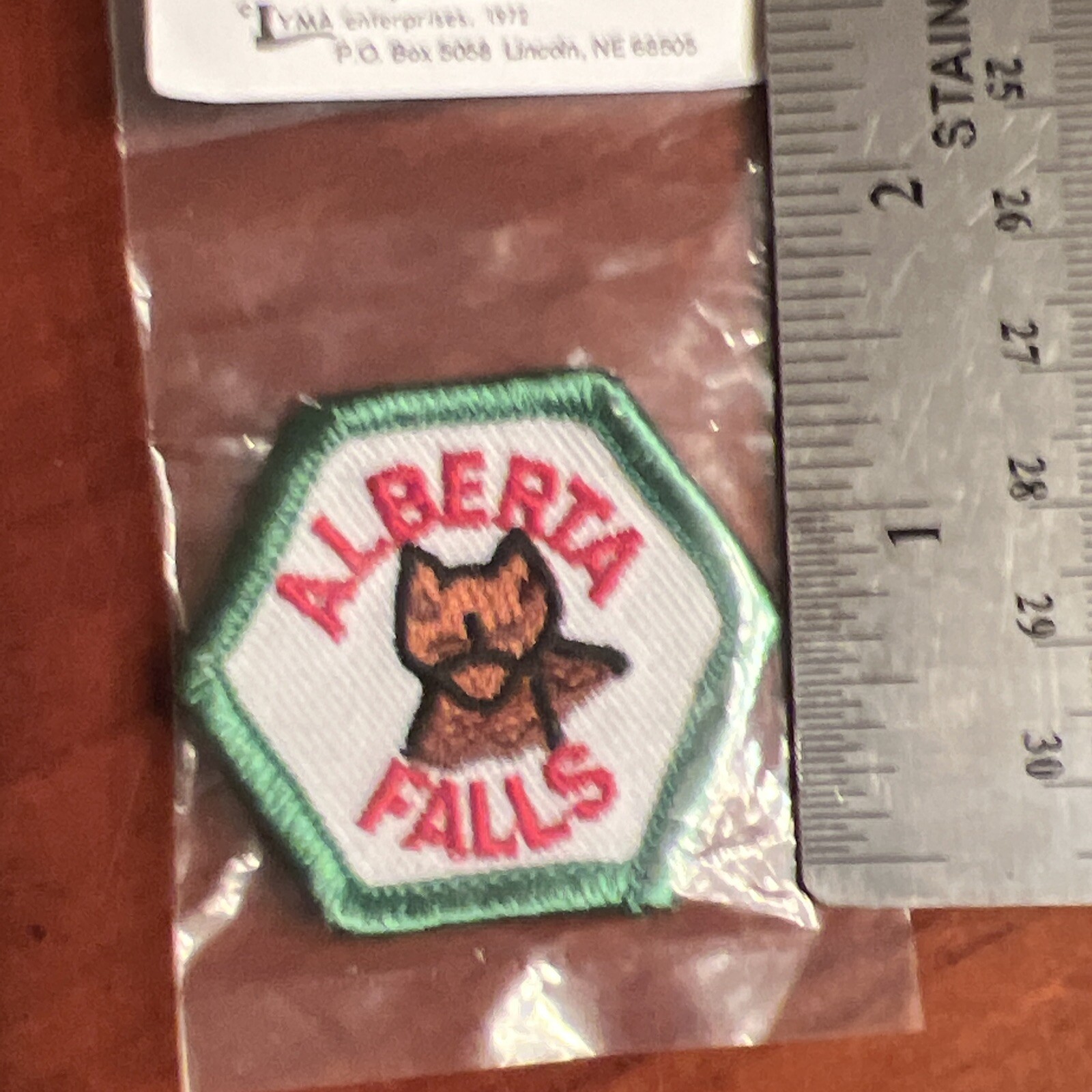 Alberta Falls CO Rocky Mountain National Park Trail Tag 1972 Patch Vintage NOS