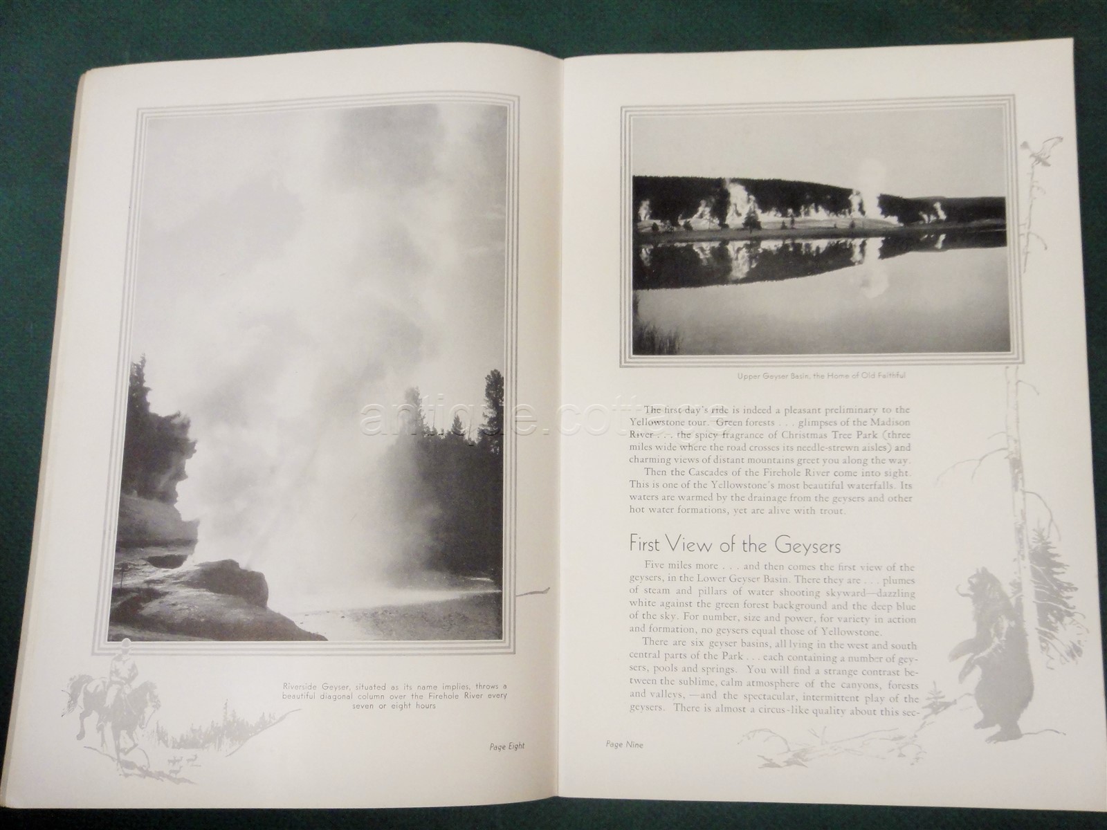 antique YELLOWSTONE and GRAND TETON NATION PARK union pacific rr photo book