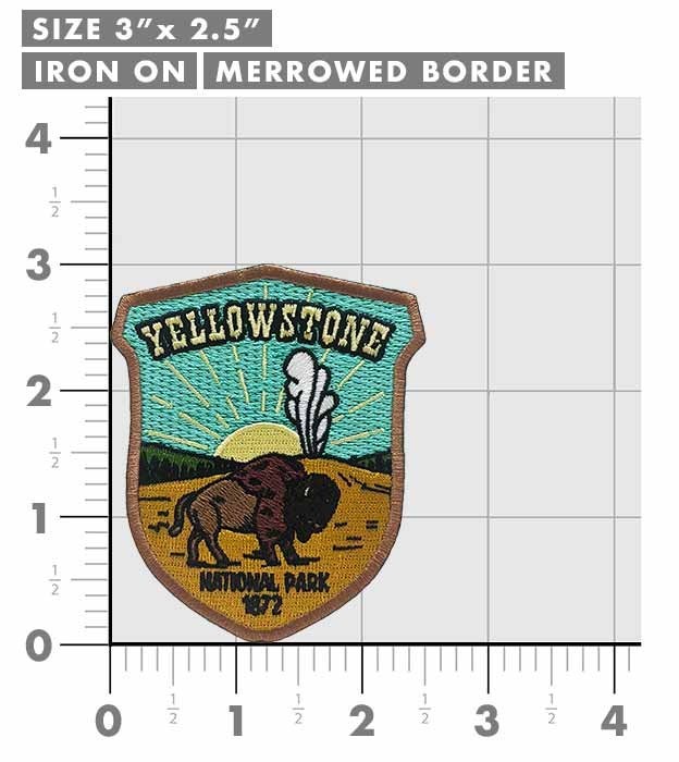 Yellowstone National Park Patch Iron-On Applique Souvenir Gift
