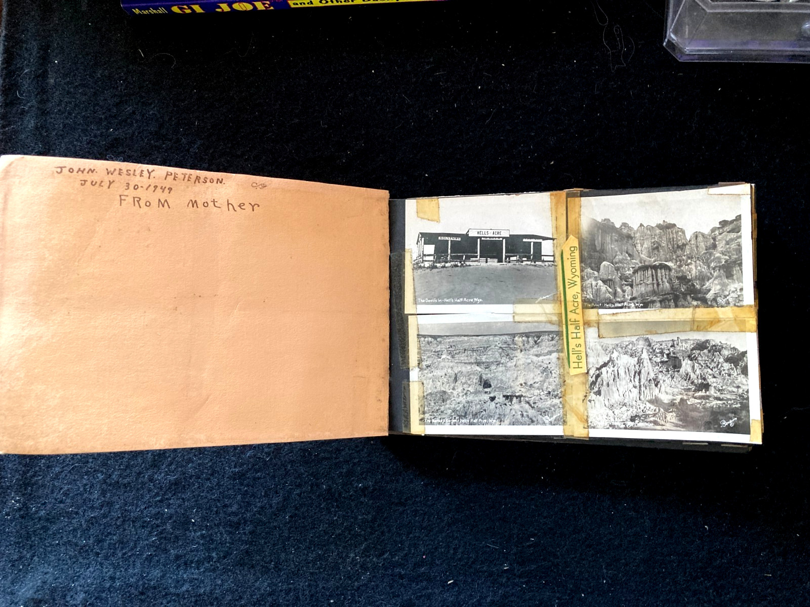Vintage 1949 * Cowboy Leather Album w/Souvenir National Parks Postcards & Photos