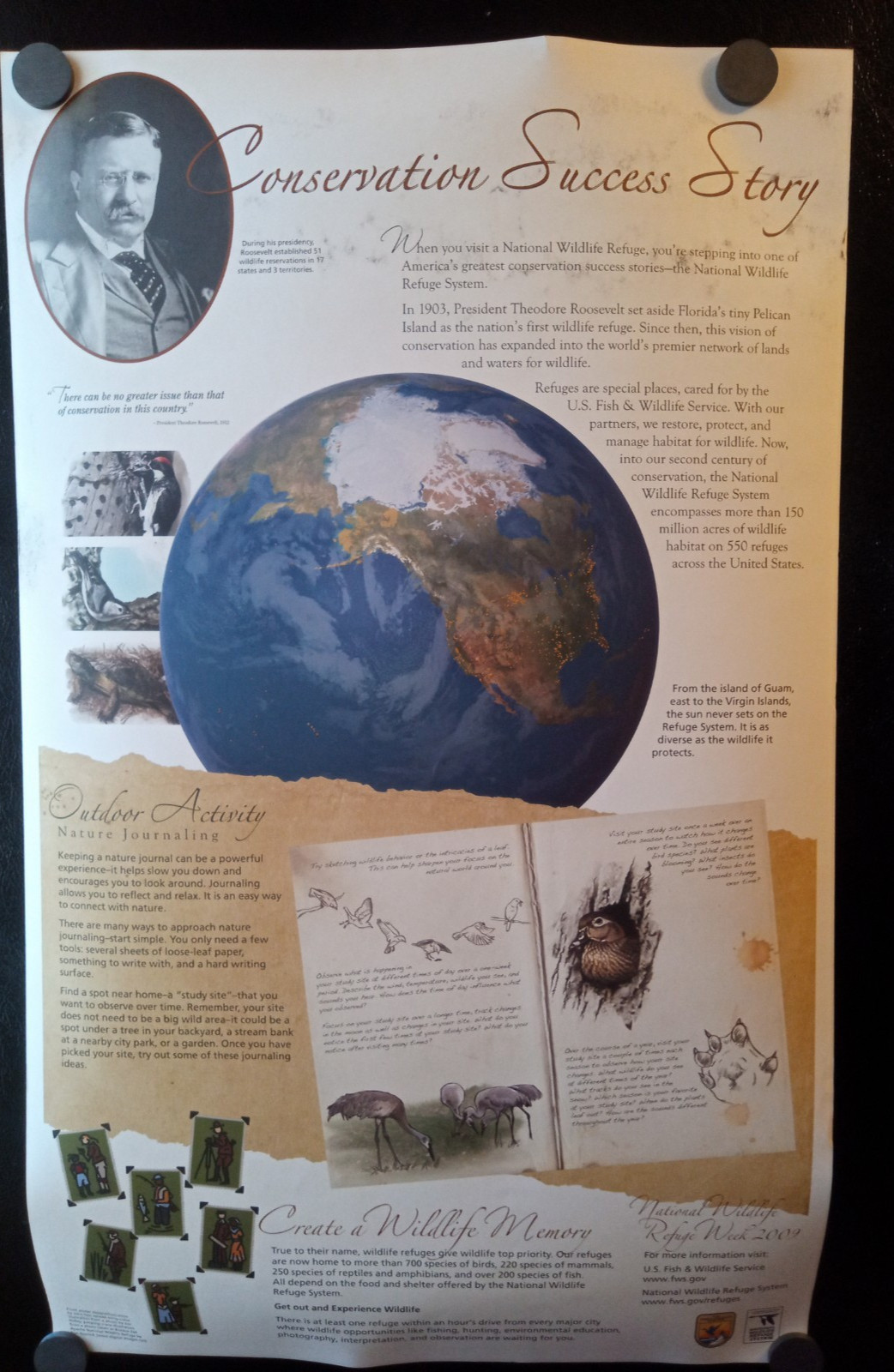 Lot of 3- Vintage National Forest Service Posters 100 yrs, Greatest Good, Refuge