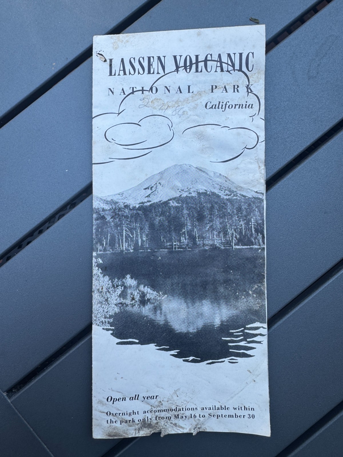 Vintage 1949 Lassen Volcanic National Park Brochure Map NPS Dept of Interior