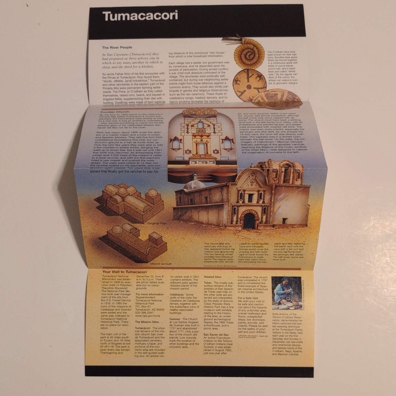 Tumacacori National Park Service NPS Unigrid Brochure GPO 2006 Reprint 2000