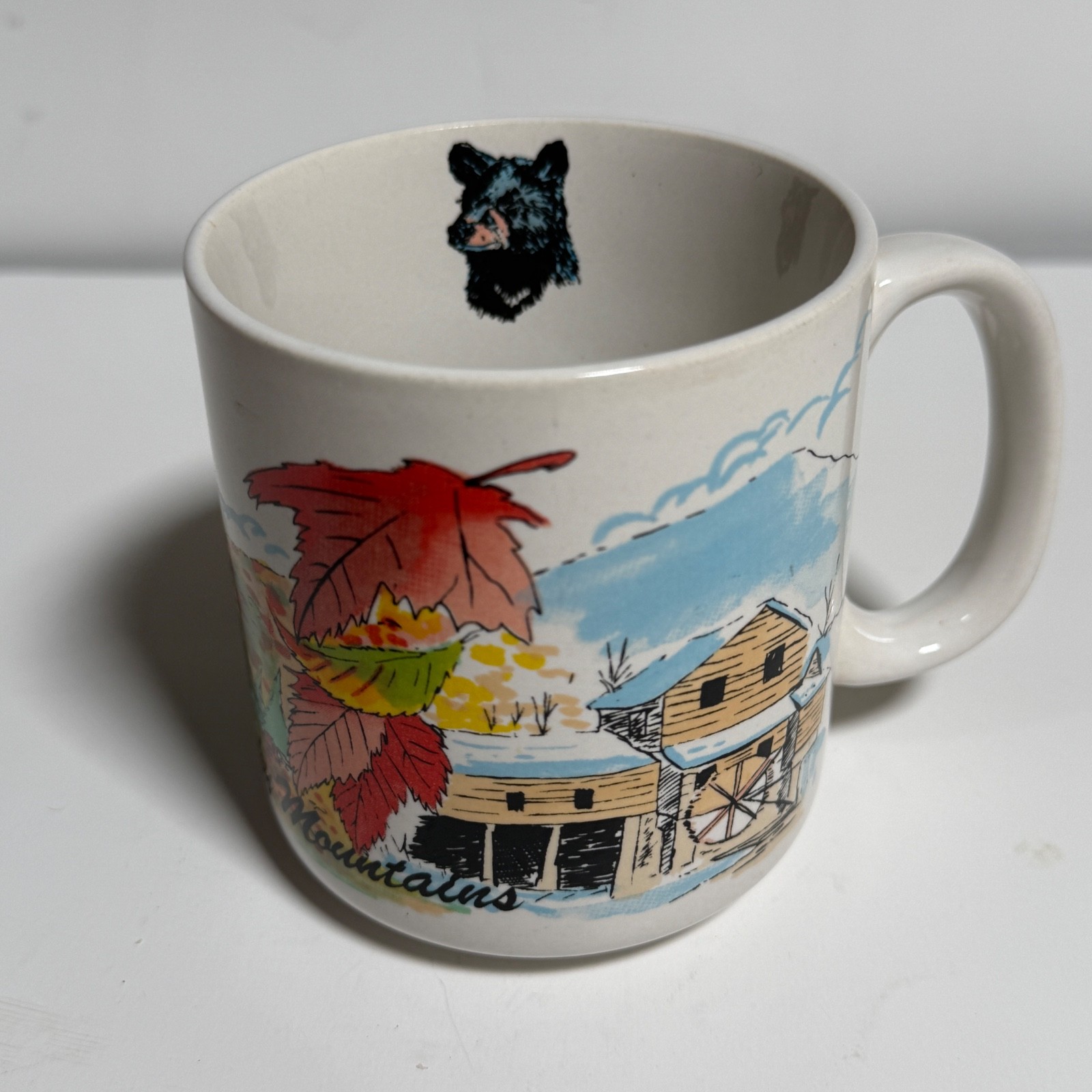 Vintage Great Smoky Mountains Black Bears Coffee Mug Cup