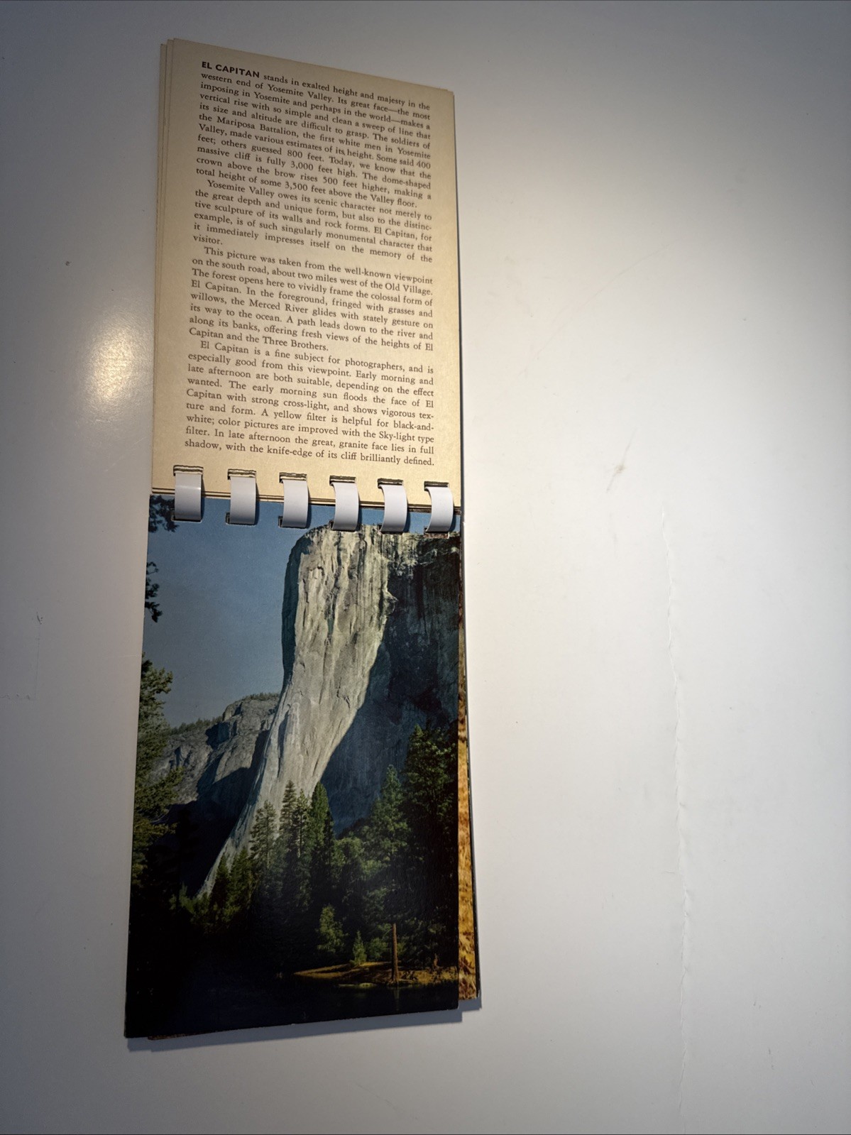 1955 Yosemite Picture And Photo Guide Spiral Bound 6″ x 3.5″ Souvenir Book