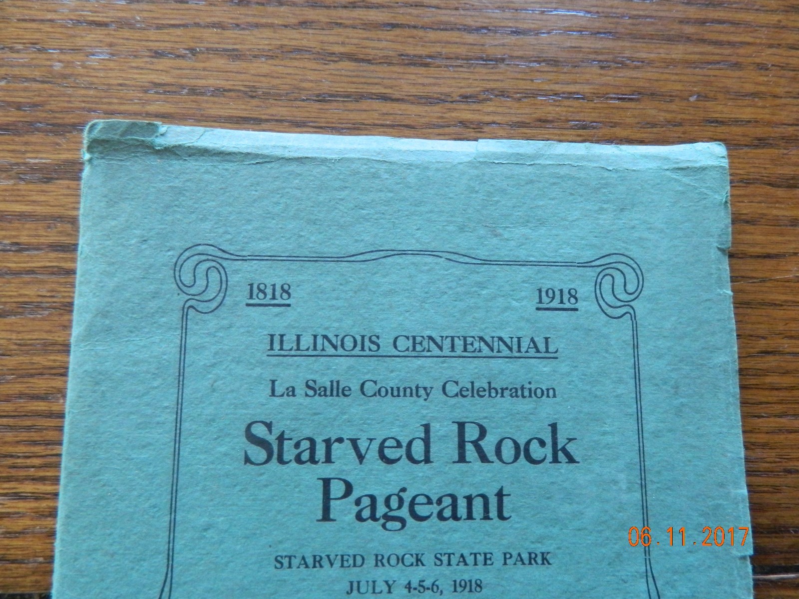 STARVED ROCK STATE PARK PAGEANT 1918 SOUVENIR EDITION PROGRAM RARE LASALLE CO IL