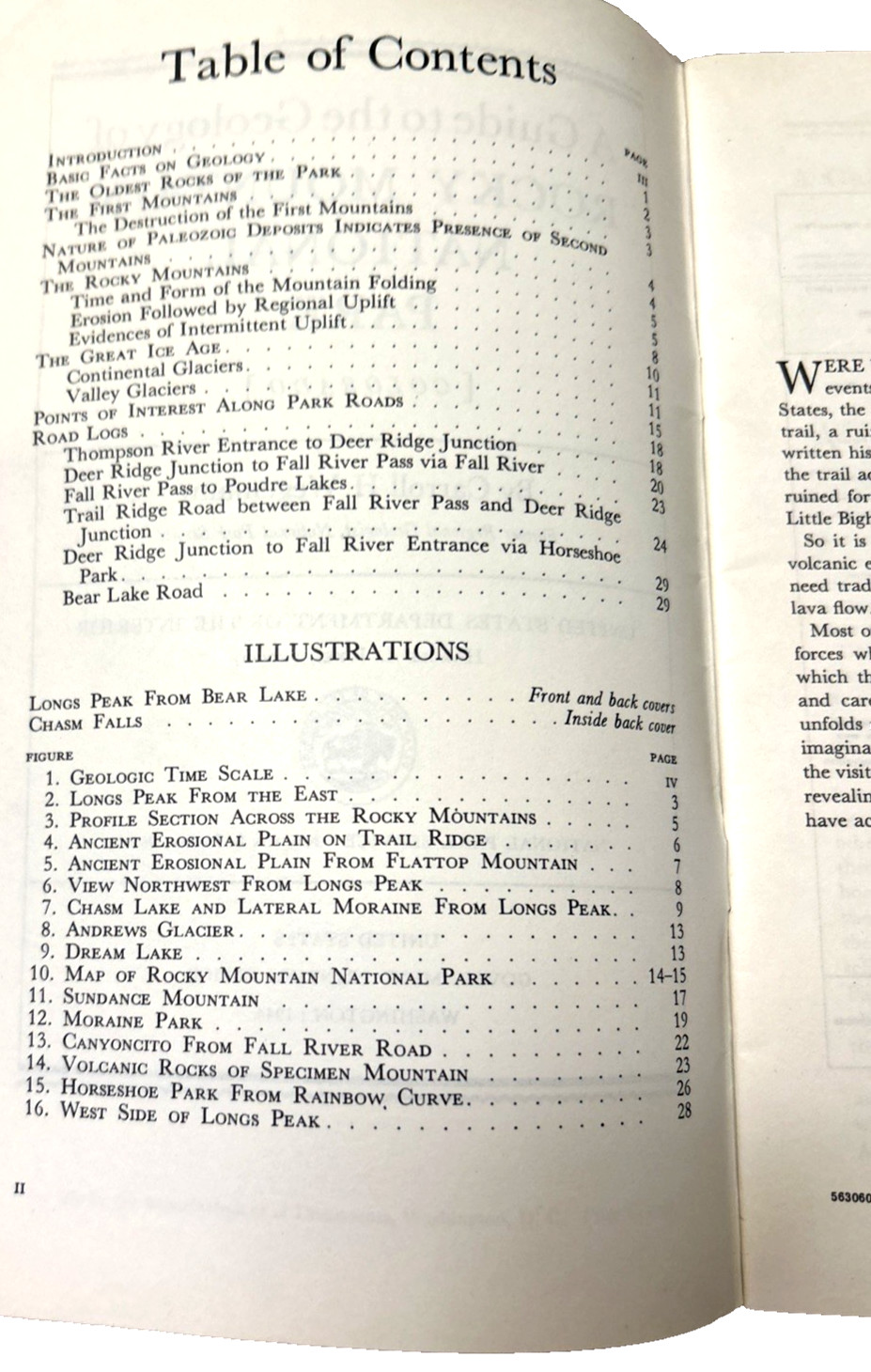 Vtg Guide to the Geology of Rocky Mountain National Park Colorado Booklet 1944