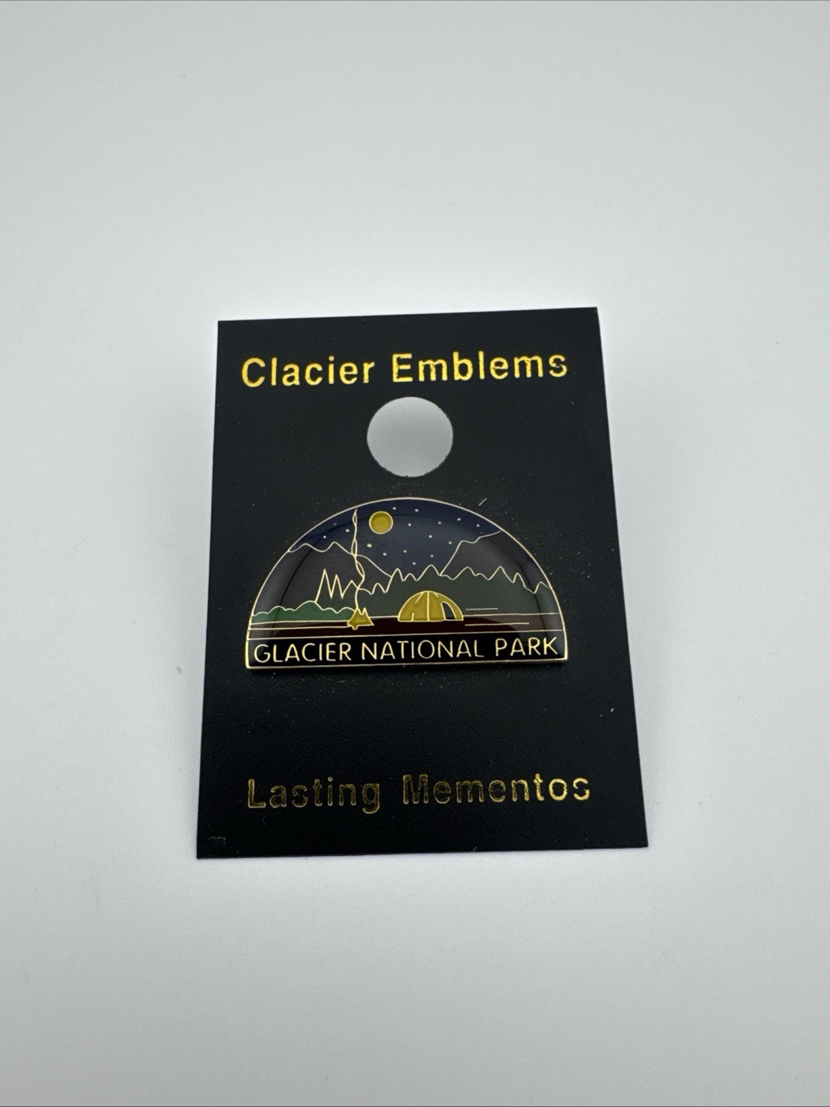 Rare Glacier National Park Lapel Pin Scenic Souvenir Enamel