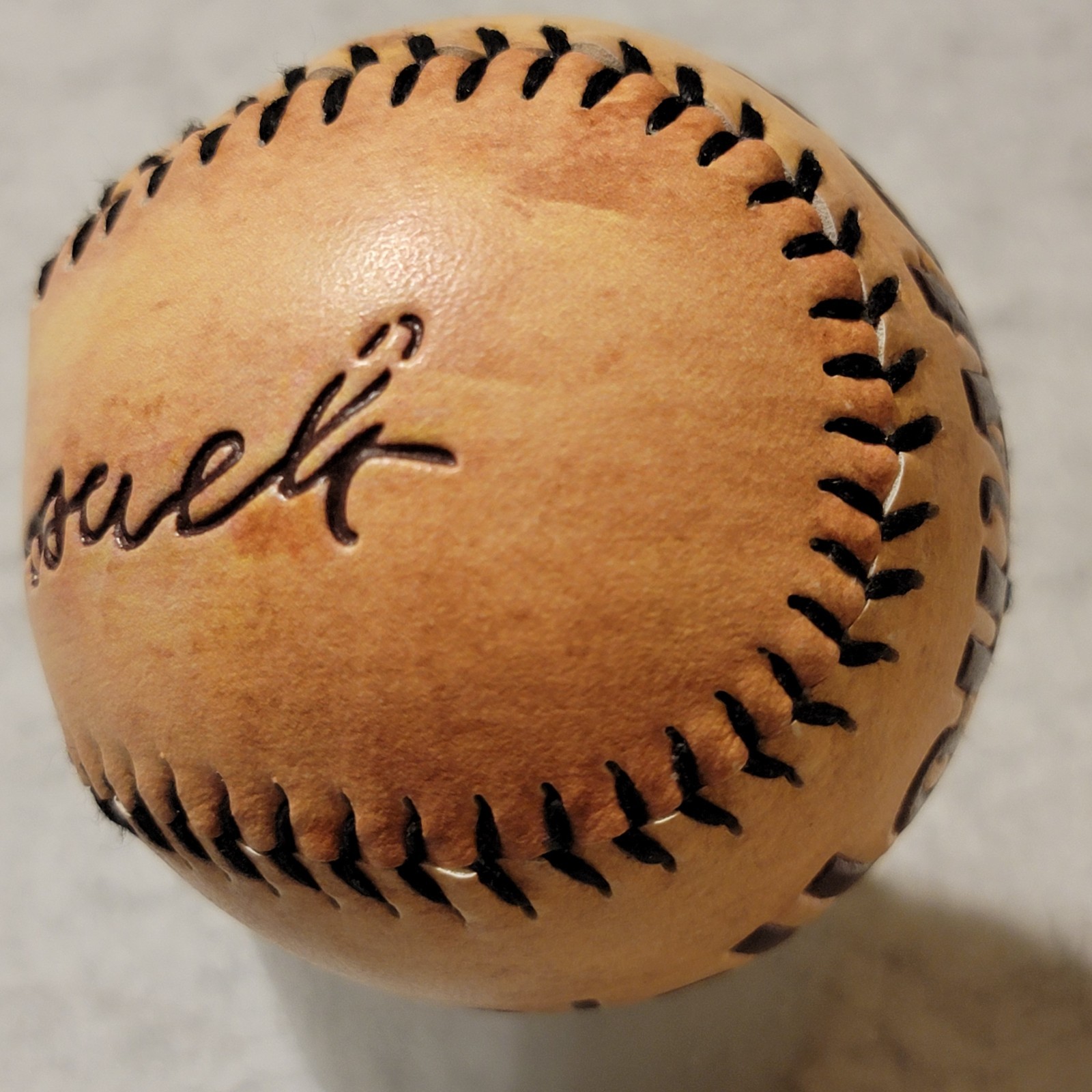 Theodore Roosevelt Yellowstone National Park Souvenir Baseball Engraved Leather