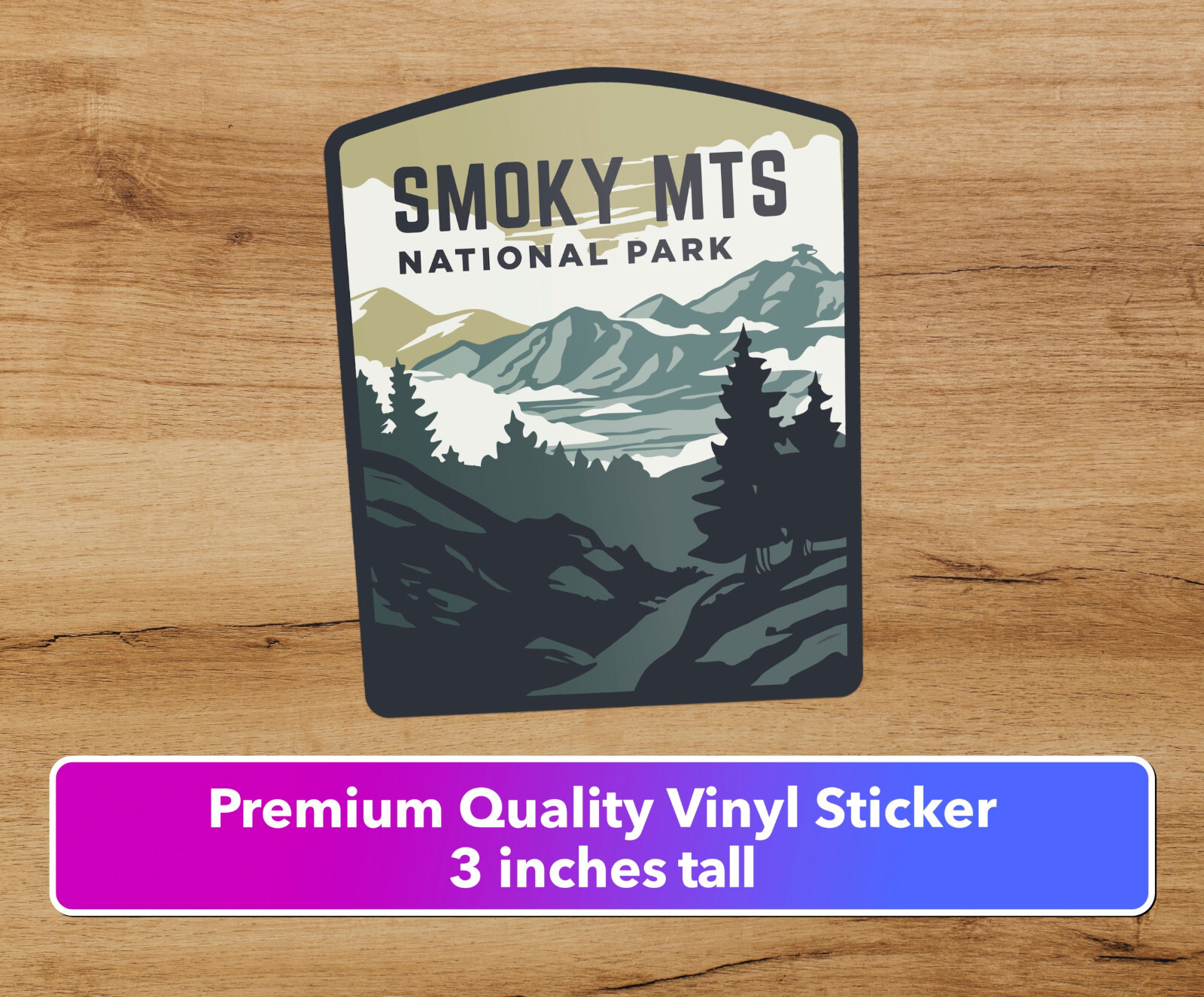 Smokey Mountains National Park Premium Sticker N. Carolina Tennessee TN FREE SH