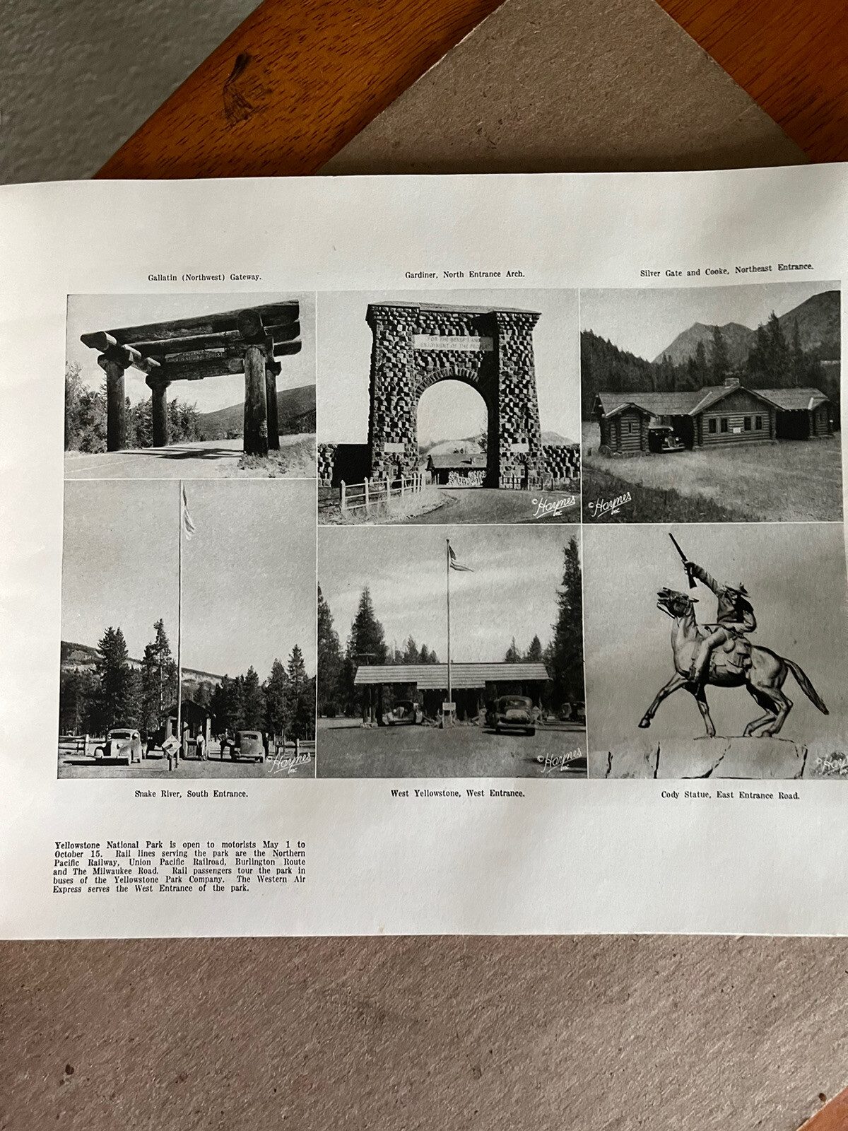 Vintage 1940 Hayne ‘ s Souvenir Album Yellowstone National Park B&W Photo Album