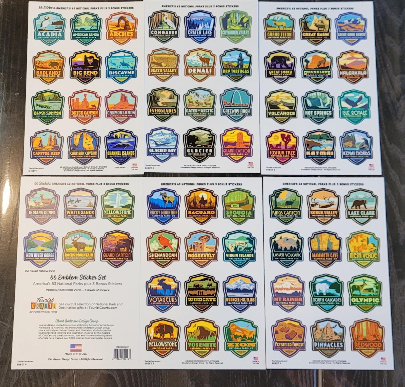 National Parks Emblem Badge Set 63 Plus 3 Extra