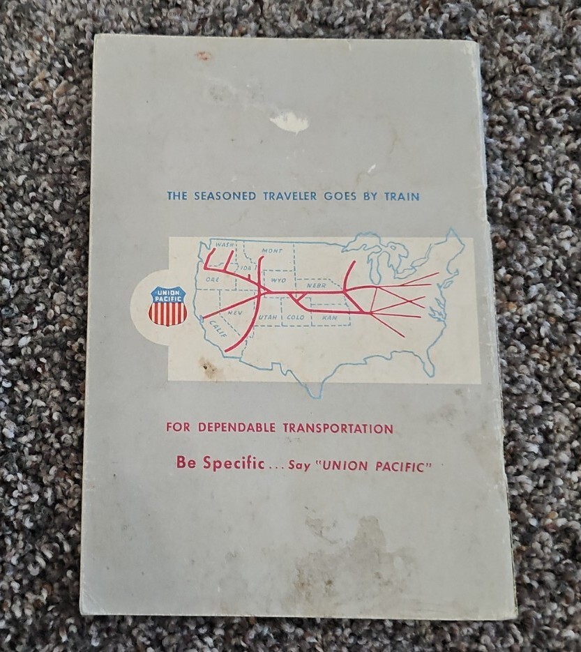 1948 UNION PACIFIC RAILROAD Zion Bryce and Grand Canyon National Parks Travel