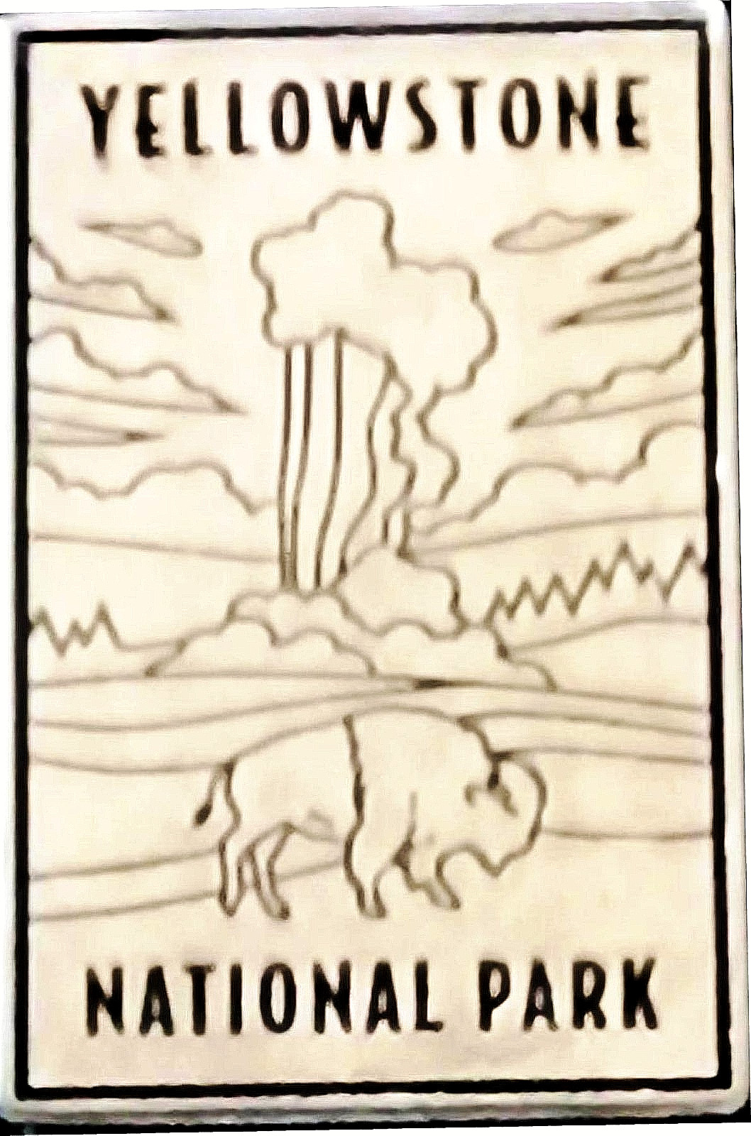 NEW RECTANGULAR DESIGN – YELLOWSTONE NATIONAL PARK ROOSEVELT ARCH / OLD FAITHFUL