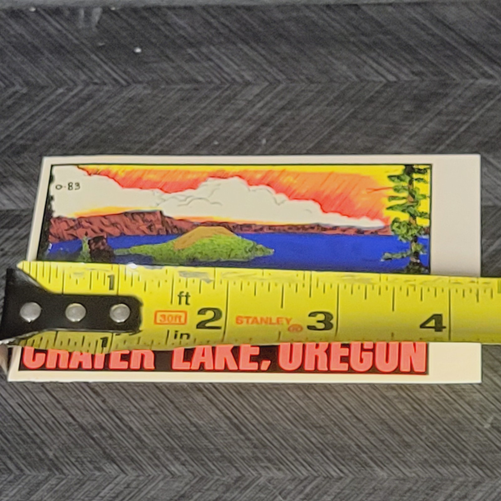 Crater Lake Oregon Lindgren Turner Window Travel Decal National Park RARE