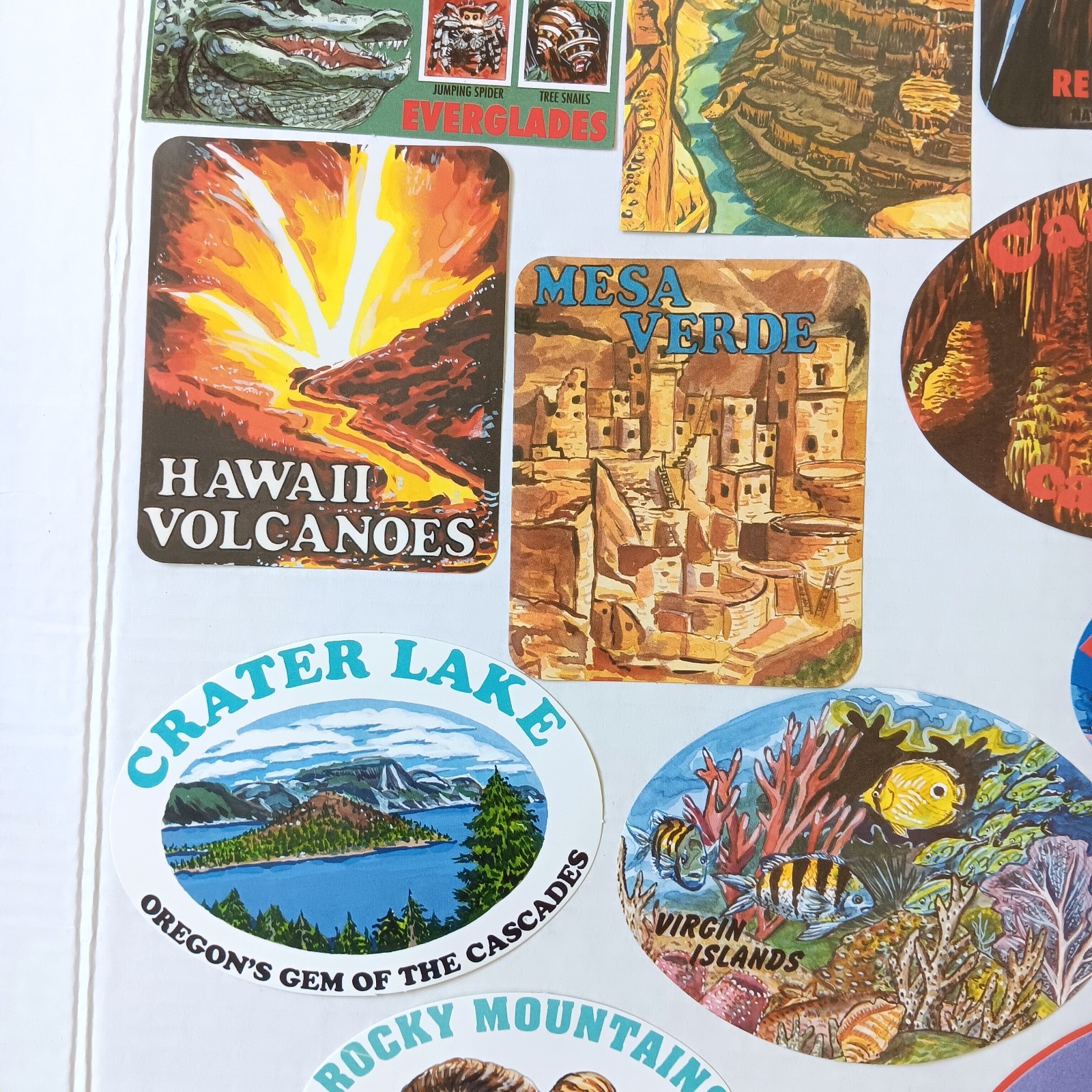 1993 The National Park Traveler Stickers – 18 Original Adhesive Emblems