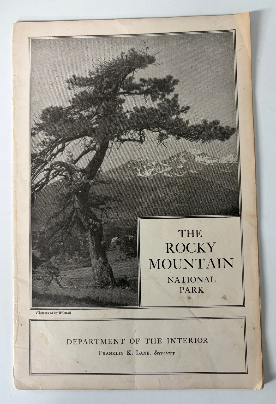 1916 Rocky Mountain National Park Booklet Dept of Interior Franklin Lane