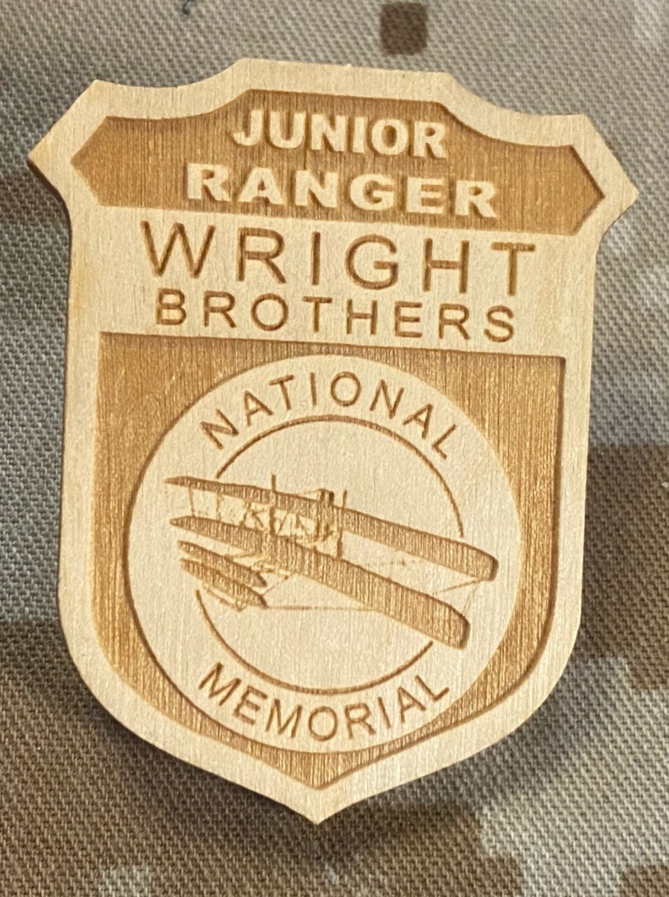 Wright Brothers Junior Ranger badge Rare National Park Service Ohio Pin NPS