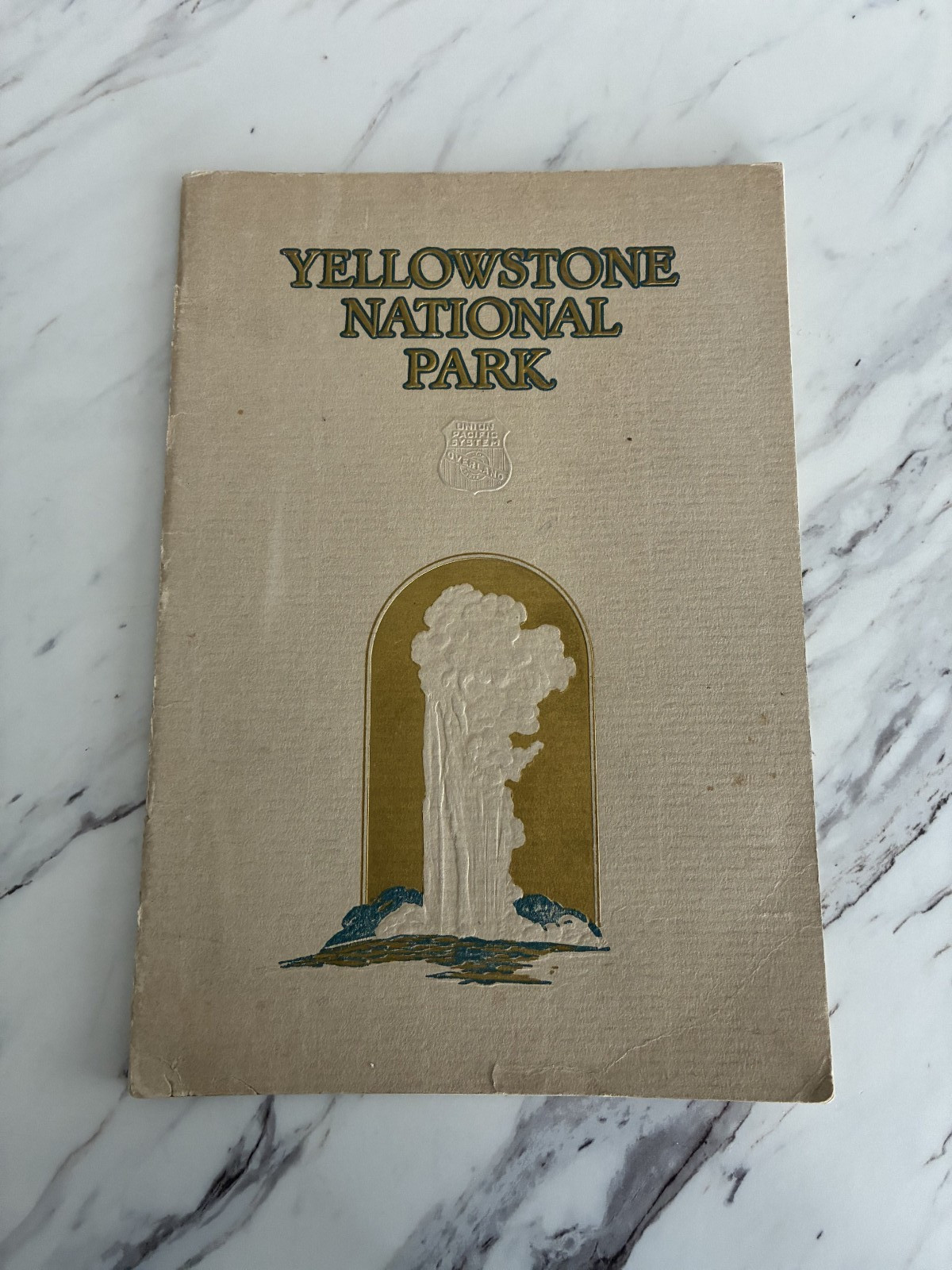 Vintage 1928 Union Pacific Yellowstone National Park Handbook Book With Map