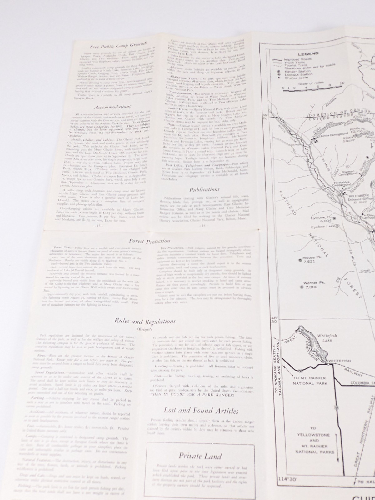C1940-50s – Glacier National Park Pamphlet – B14