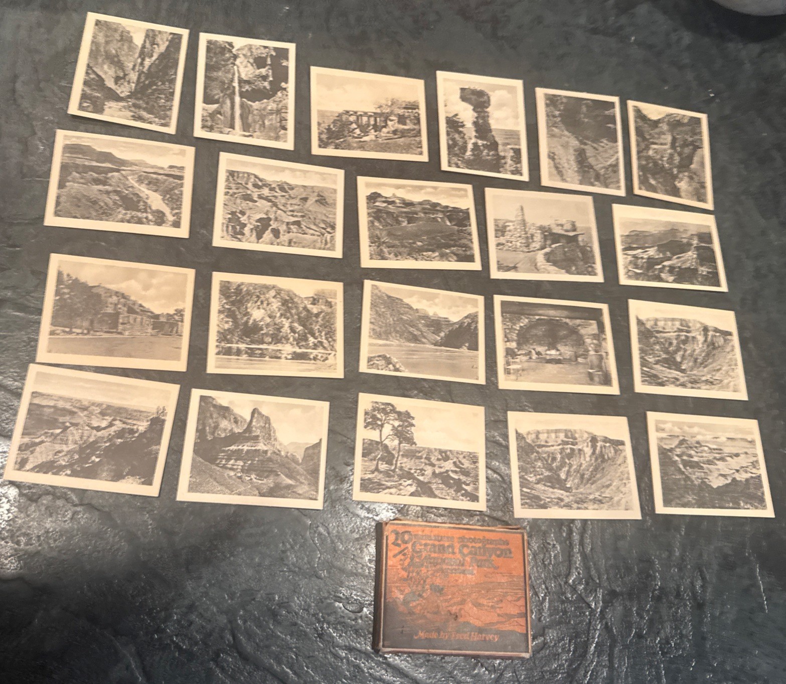c1920 21 Miniature Photographs Grand Canyon National Park By Fred Harvey Navajo