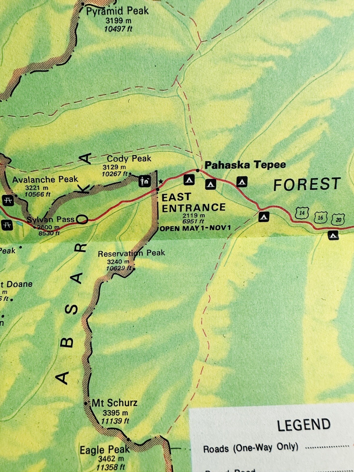Lot of 2 1975 & 1969 Travel Brochures Yellowstone National Park Map Ephemera