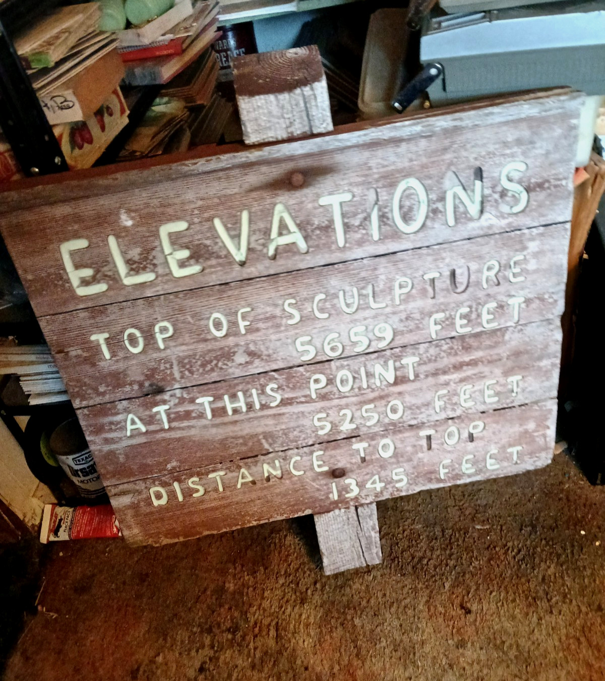 Orginal Vintage Mount Rushmore Elevations Wood Sign Black Hills South Dakota
