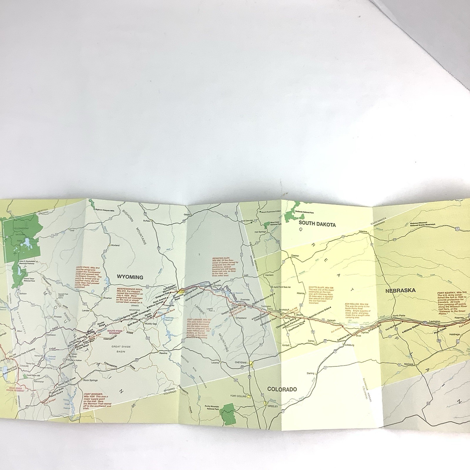 Oregon Trail National Historic Trail Map & Tourist Guide 1985 Covered Wagons