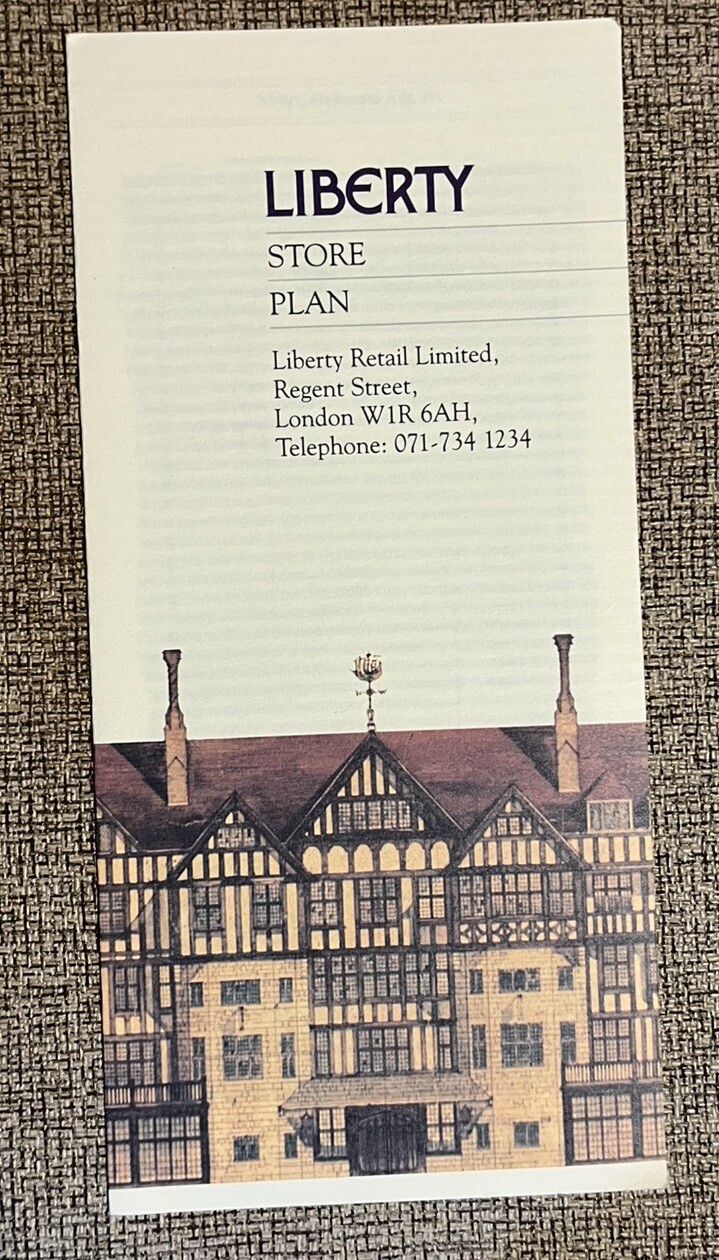 LIBERTY of LONDON STORE PLAN visitor’s guide 1997