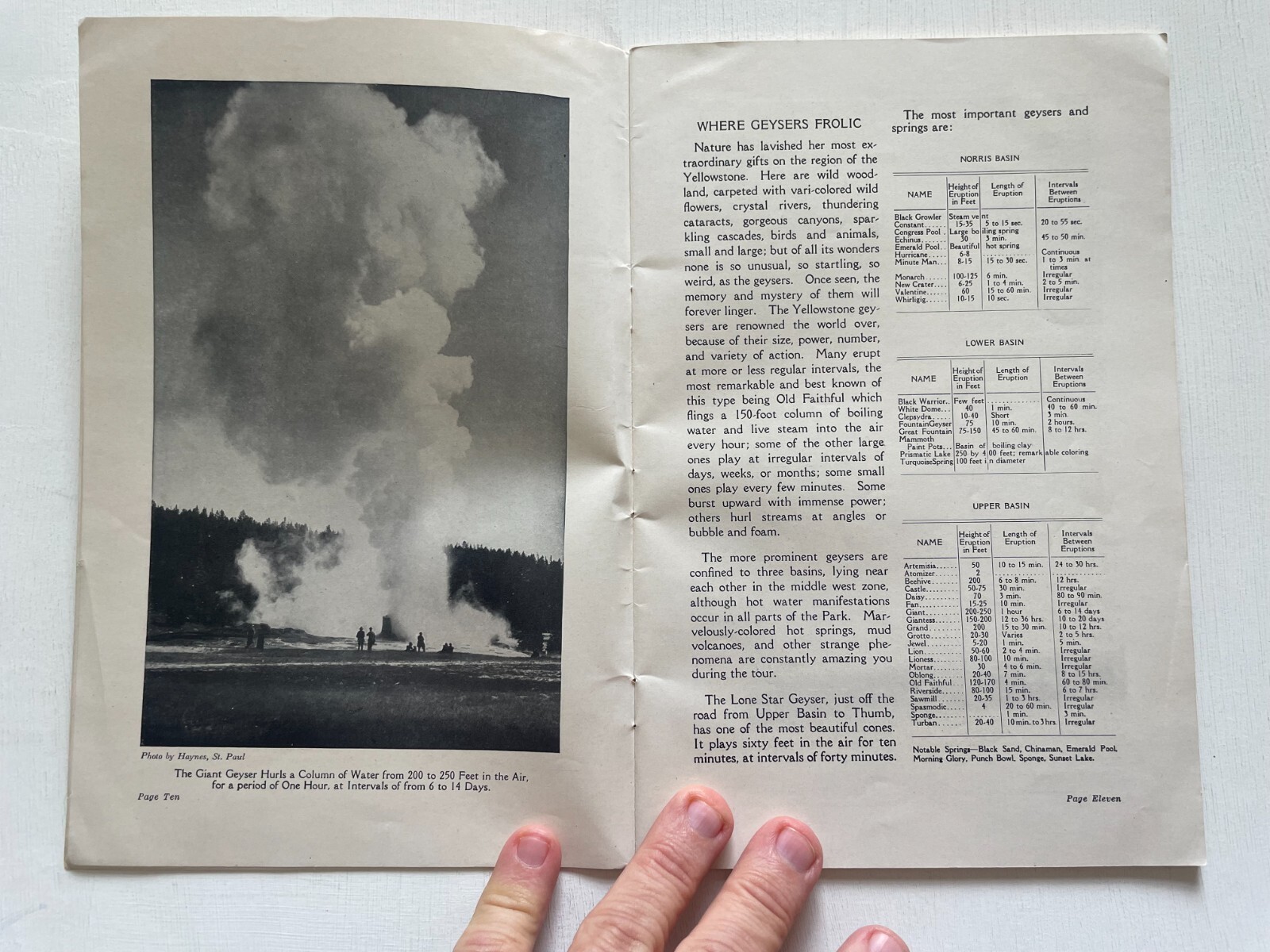 1925 Yellowstone National Park Travel Brochure / Guide by Northern Pacific Rail