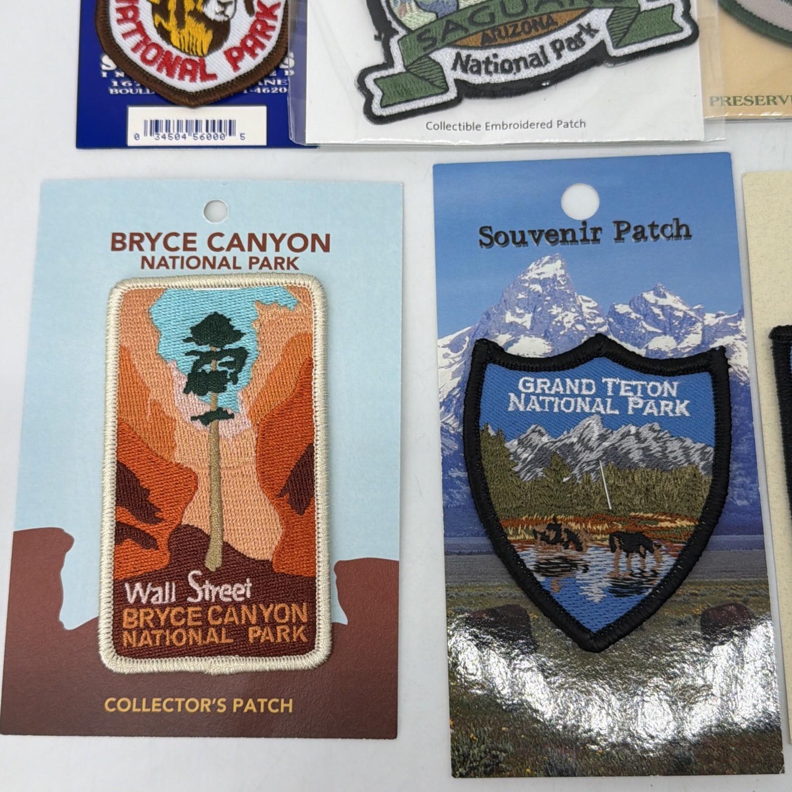 NATIONAL PARKS IRON-ON PATCHES LOT SAGUARO ACADIA TETON ZION GLACIER BRYCE ROCKY