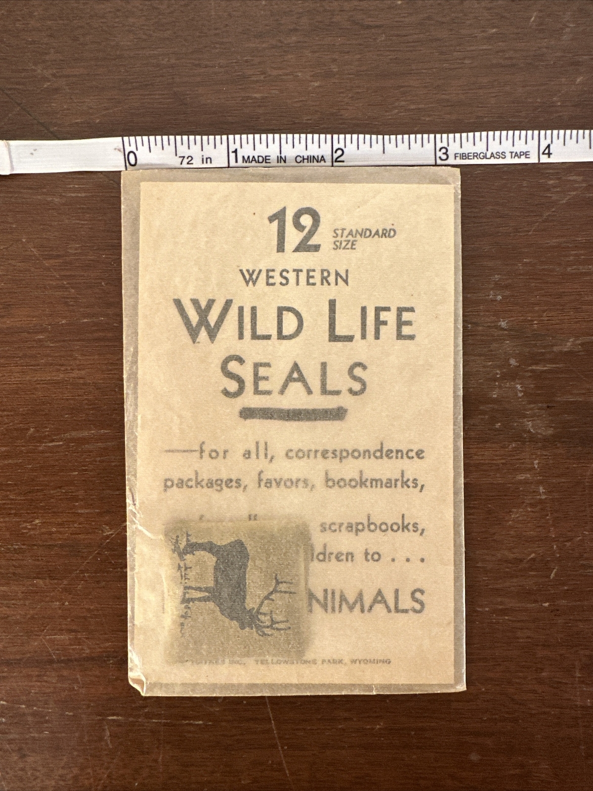 Haynes Inc Yellowstone Park 12 Standard Western Wildlife Seals Unopened Unused
