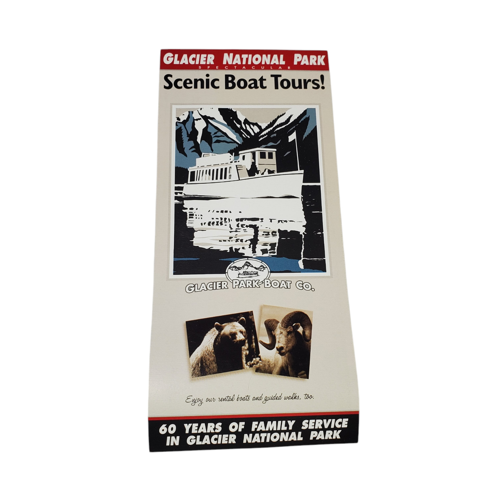 VTG 1999 Glacier National Park Spectacular Brochure Montana Scenic Boat Ride