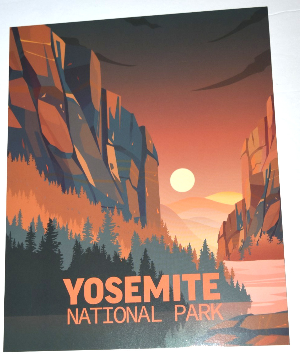 NPS COLOR TRAVEL POSTERS “YELLOWSTONE & YOSEMITE NtL Parks” (8.00″ x 9.75″)
