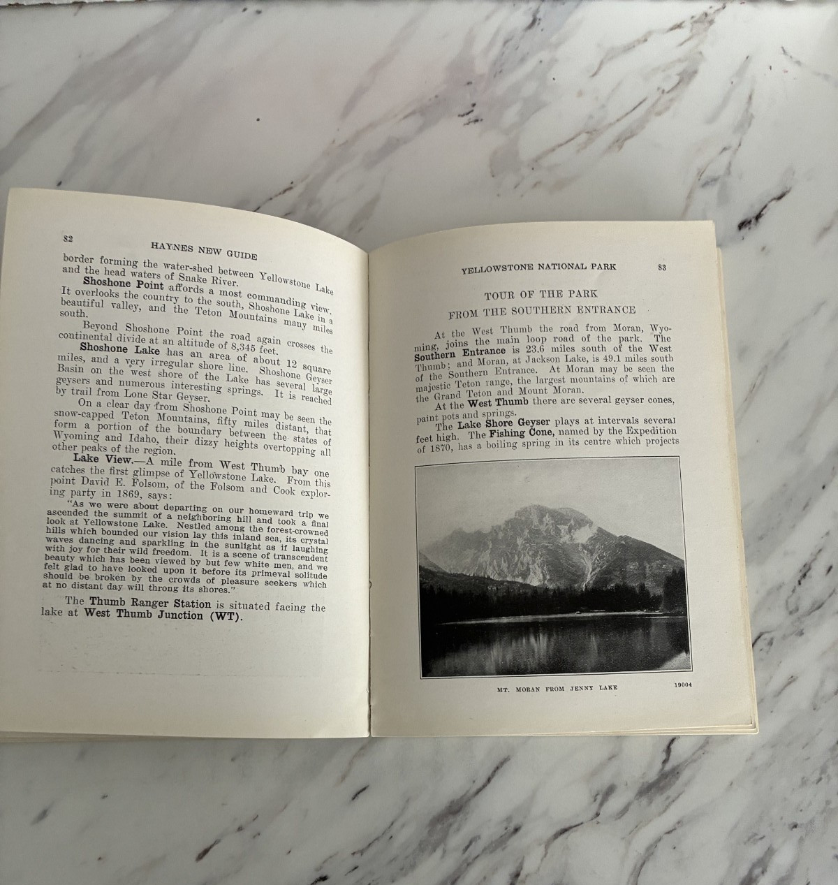 Vintage 1921 Haynes Guide Yellowstone National Park Handbook Book With Map 160pg