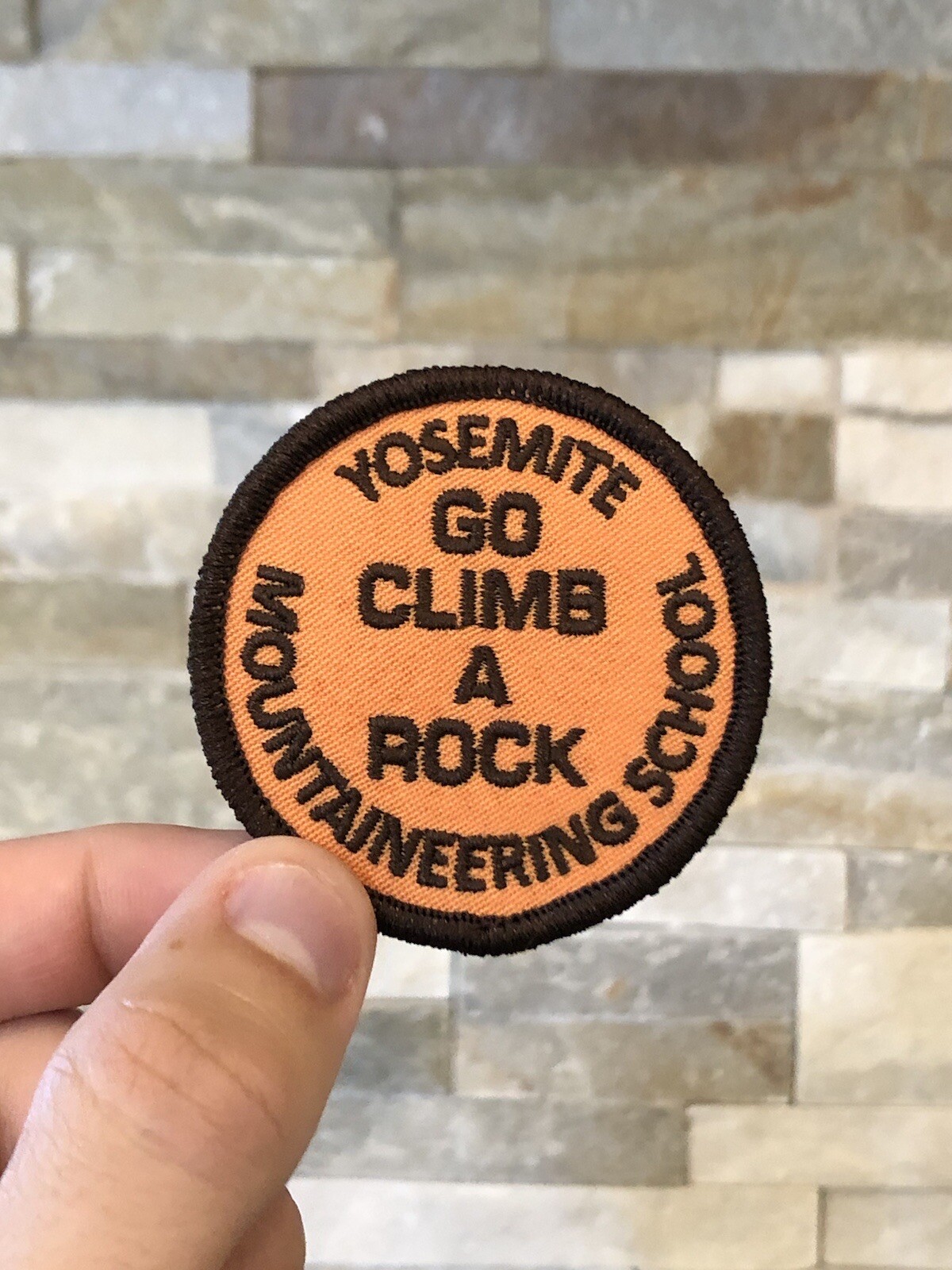 Retro Yosemite Mountaineering School “Go Climb A Rock” Patch