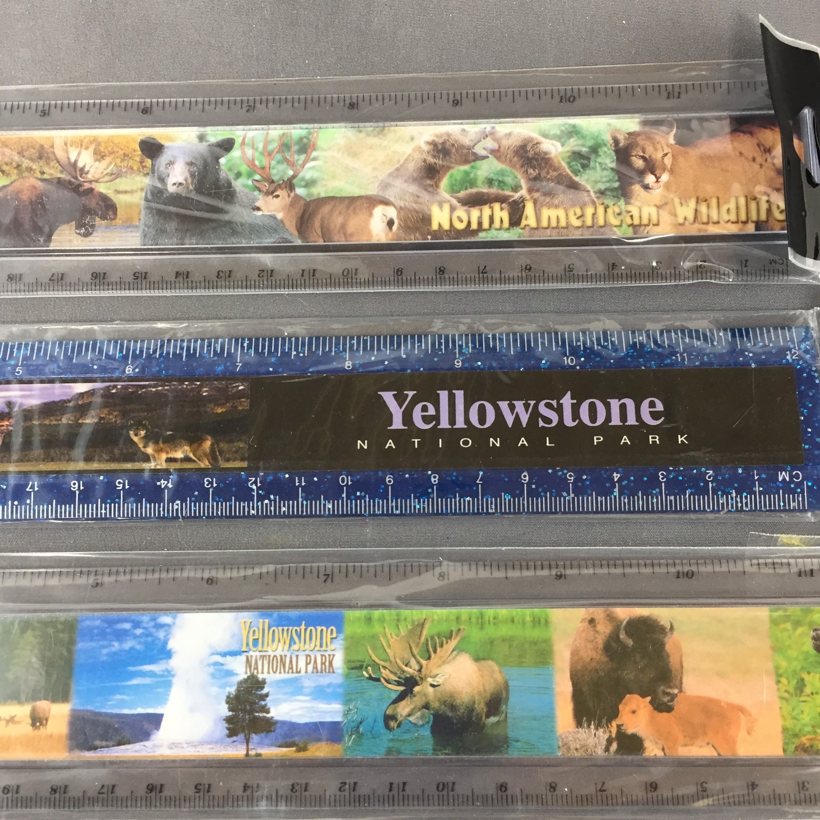 Lot of 6 NEW Souvenir Rulers – Yellowstone, Grand Canyon & N. American Wildlife