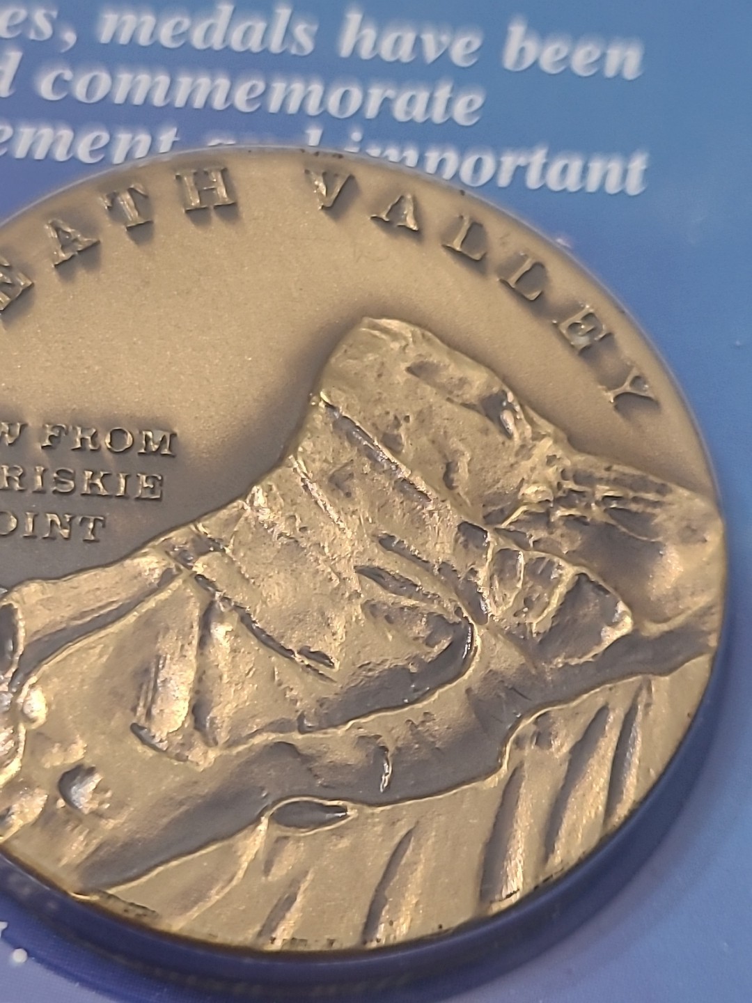 Death Valley National Park And Monument Medals Solid Bronze Coin Token Vtg. 2004