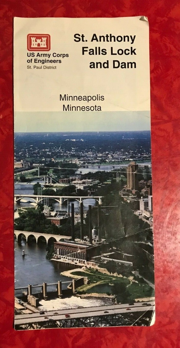 ST. ANTHONY FALLS LOCK & DAM MINNEAPOLIS MINNESOTA BROCHURE 2001