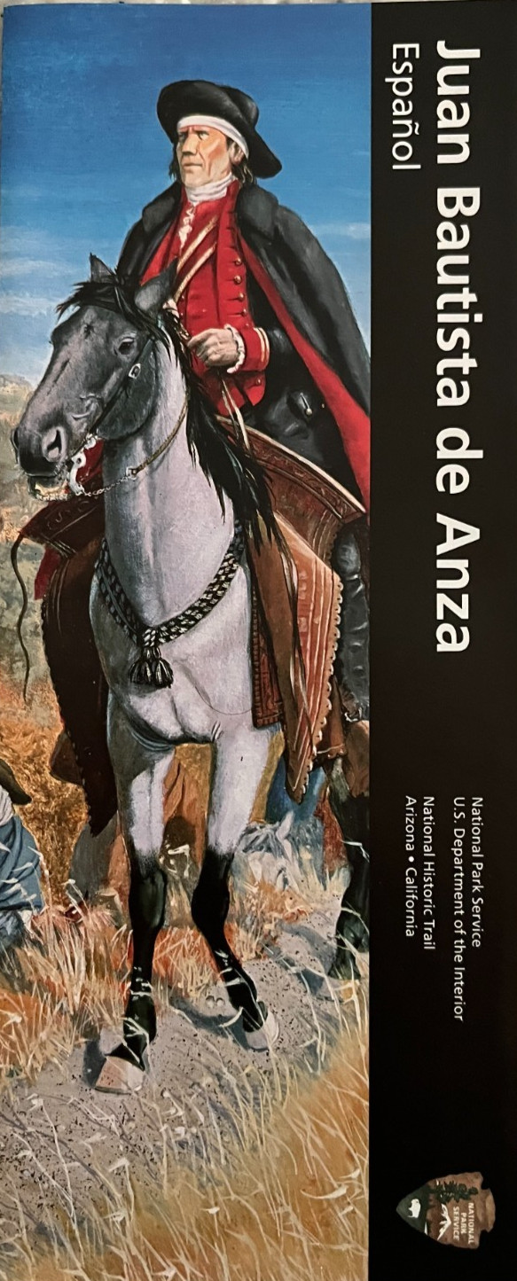 JUAN BAUTISTA de ANZA TRAIL MAP NATIONAL PARK SERVICE UNIGRID BROCHURE Spanish