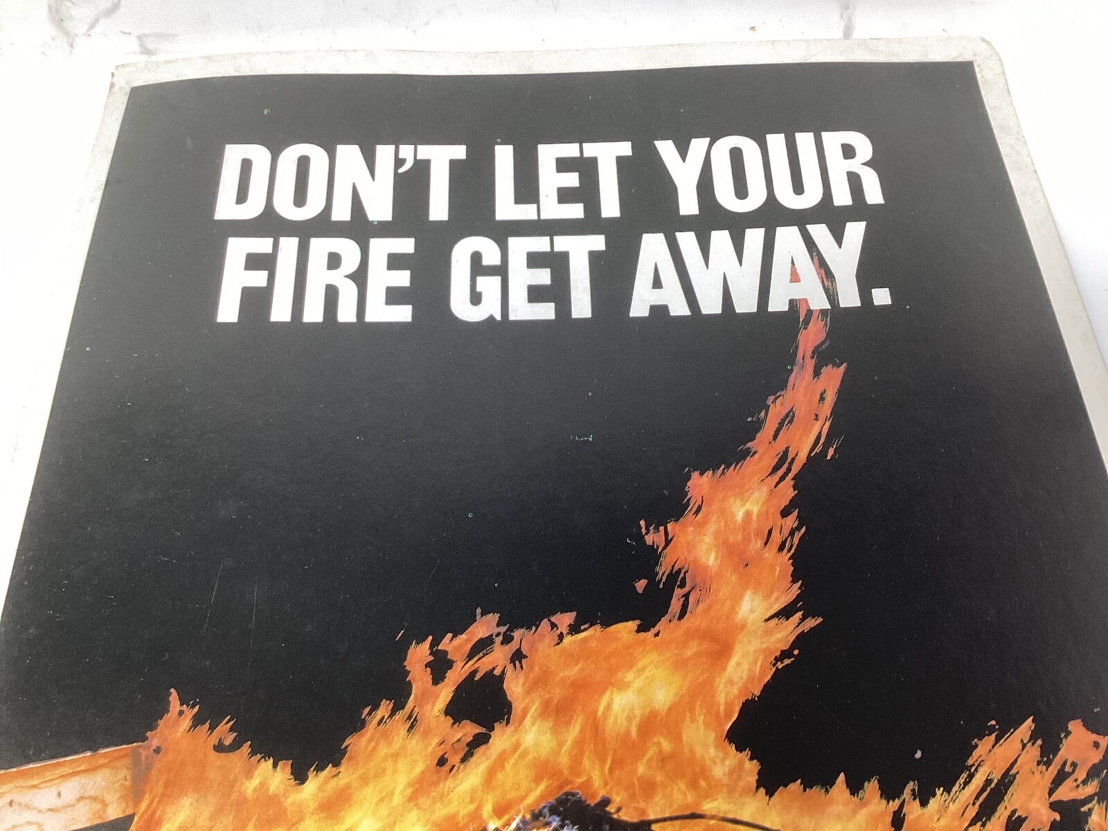 Vintage 1971 Don’t Let Fire Get Away From You Poster Environmental Fire Prevent