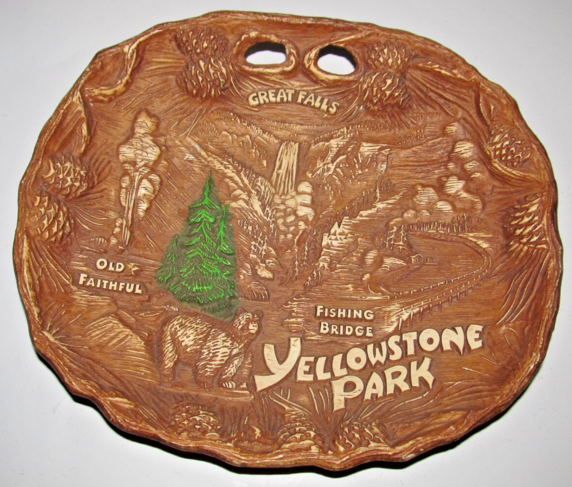 Vintage Yellowstone Park Collector’s Tray – H.H. Tammen Made in the USA (WS)