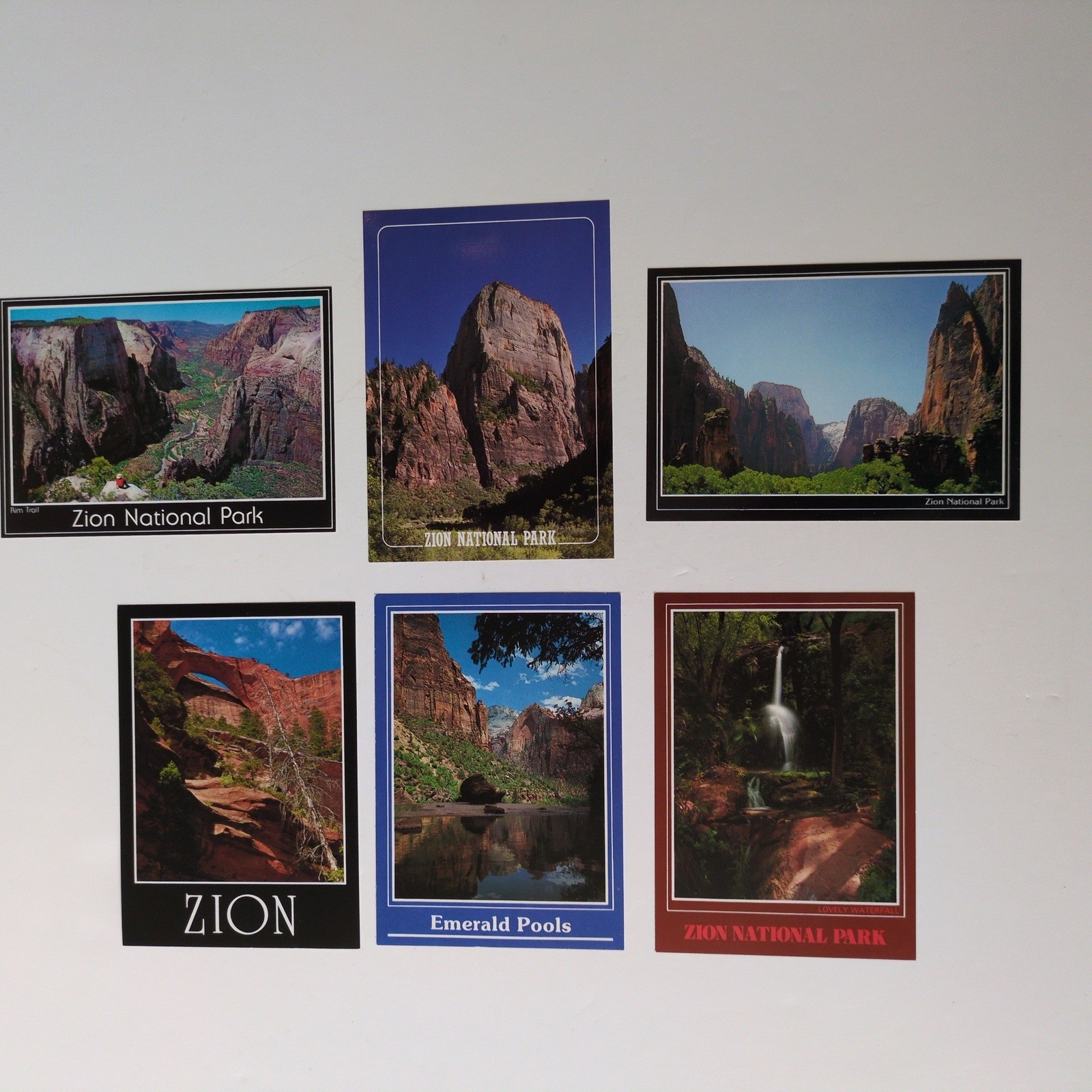 Vtg 80s Zion National Park Postcards Nature Mountains Set of 6 National Parks