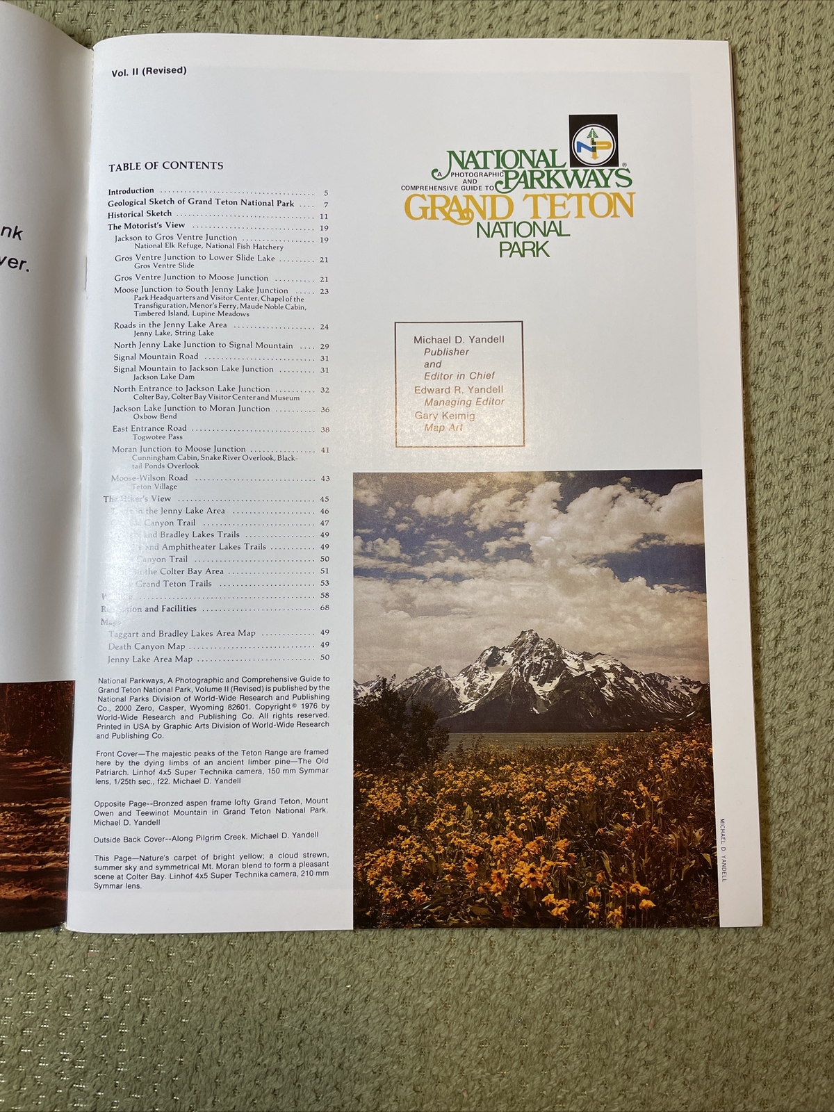 National Parkways Photographic Guides Lot (2) – 1976 – Yellowstone, Grand Teton
