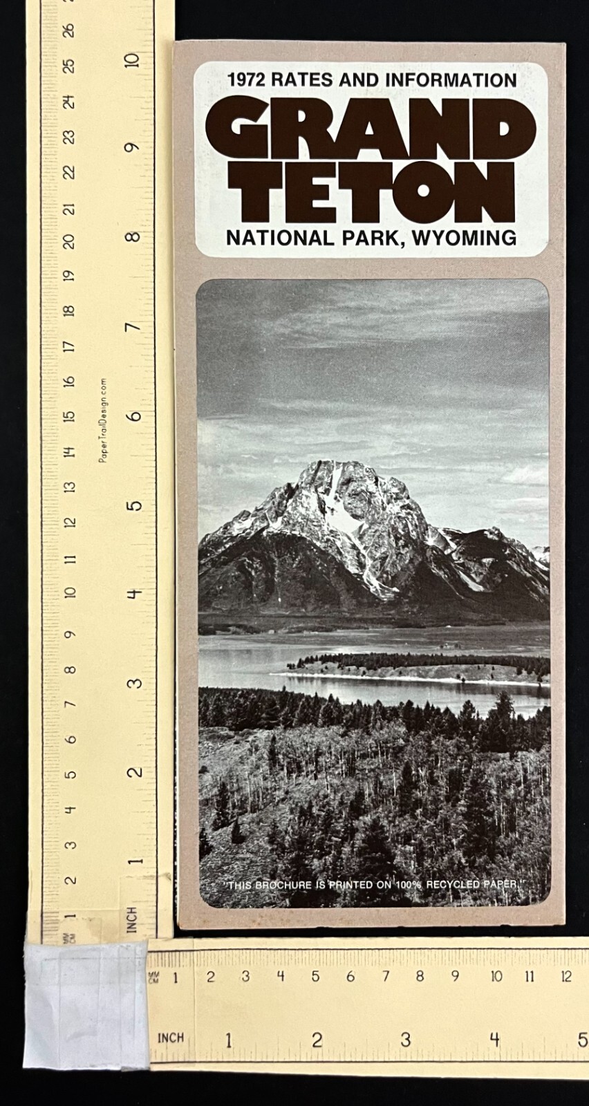 1972 Wyoming National Park Centennial Grand Teton Country VTG Travel Brochure