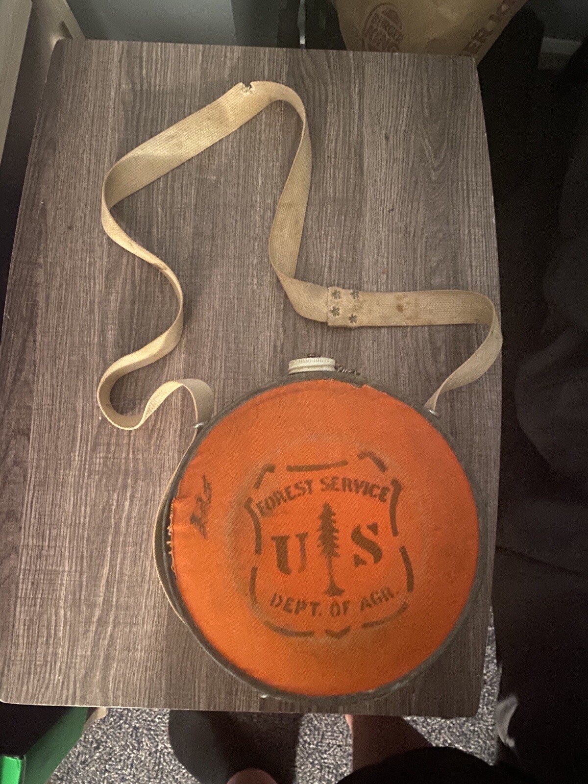 Vintage U.S. Govt Forest Service 4 Qt Oasis Canteen Insulated Canvas Cover USFS