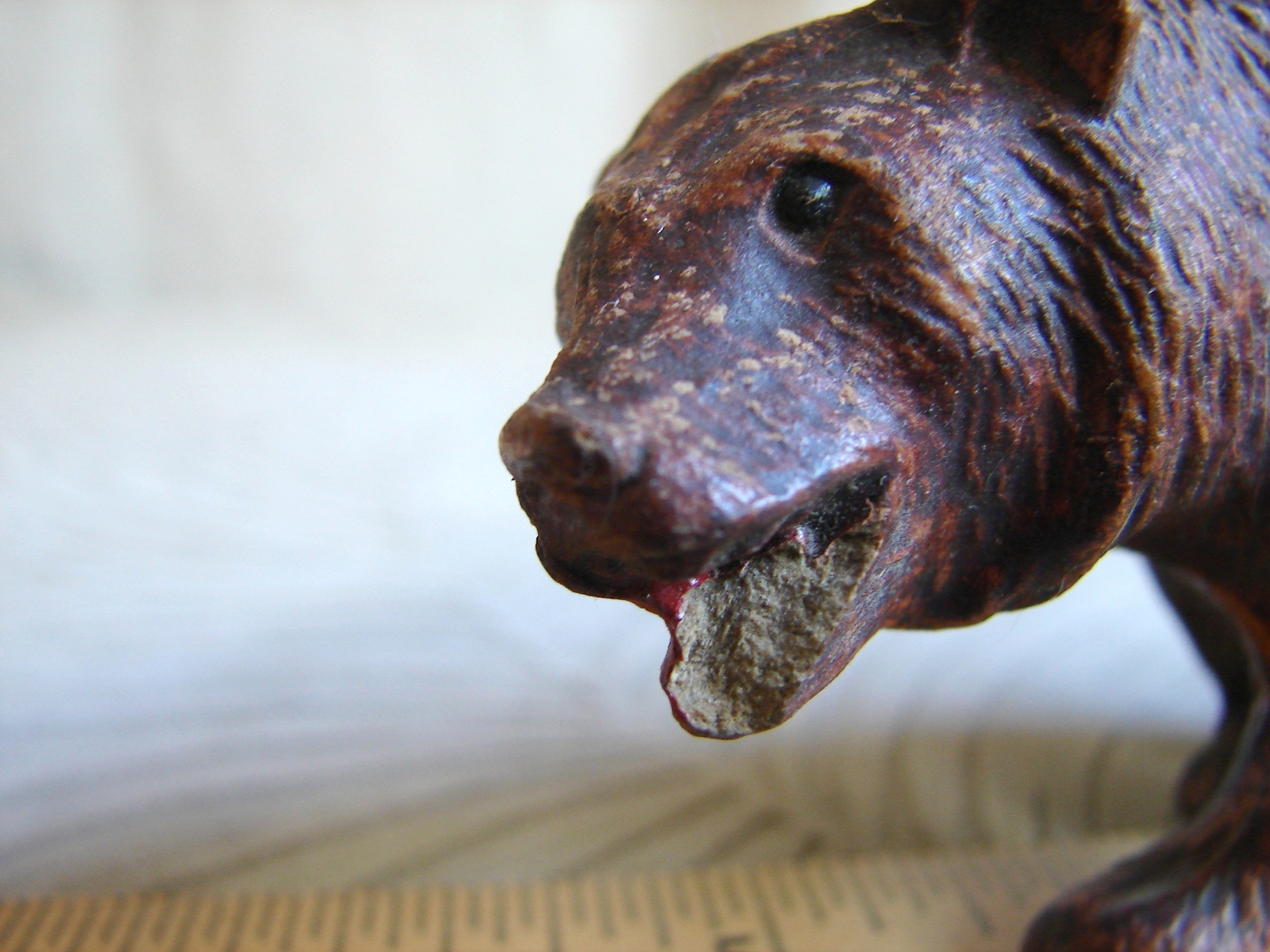 Vtg Yellowstone Park Grizzly Bear Composition Figurine +Salt Pepper Shakers 1948