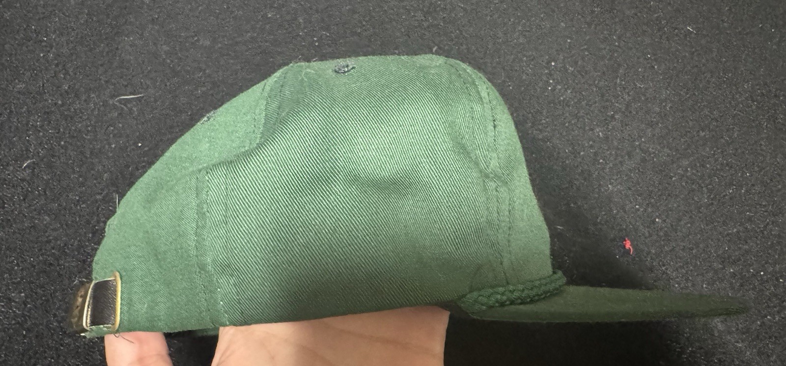 Vintage Yellowstone National Park Green Hat Embroidered Elk Adjustable Strap