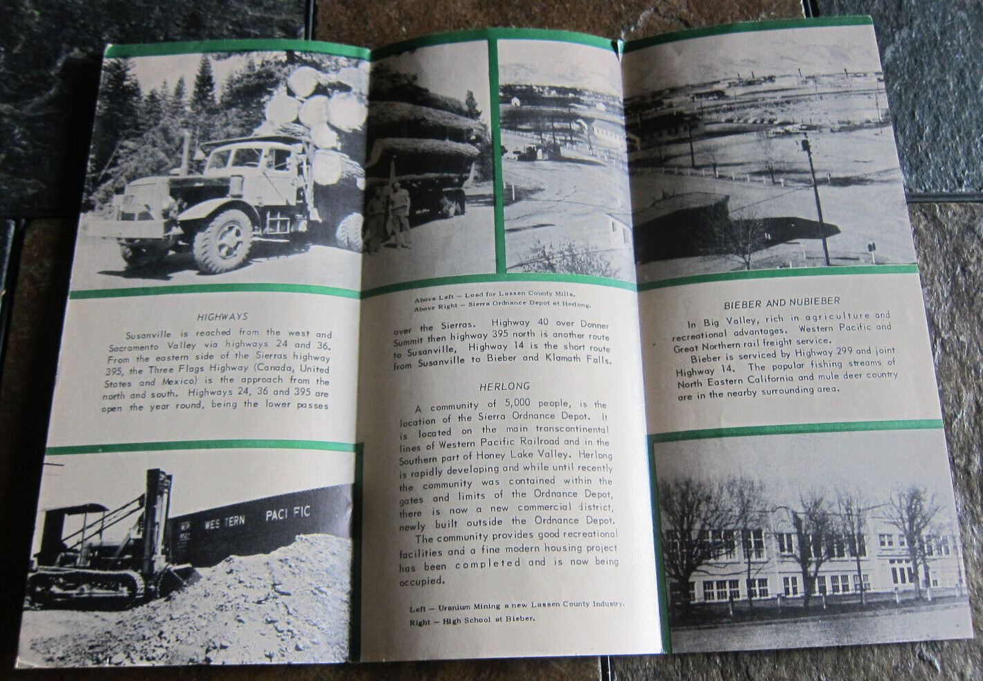 Vintage Brochure Sunny Lassen County California Susanville