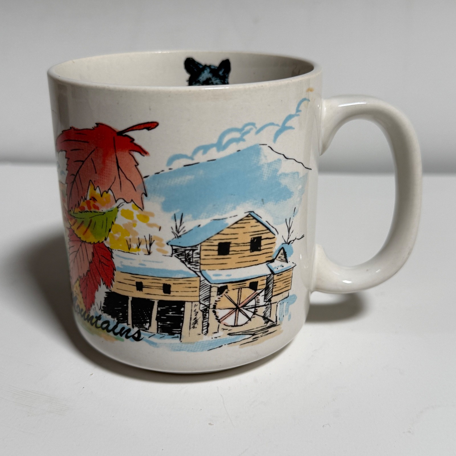 Vintage Great Smoky Mountains Black Bears Coffee Mug Cup